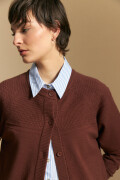 CARDIGAN JUSTIN Marrón Corteza