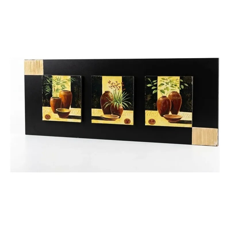 Cuadro marco de madera con laminas de 3 jarrones - PRODUCTO CON DETALLES Cuadro marco de madera con laminas de 3 jarrones - PRODUCTO CON DETALLES