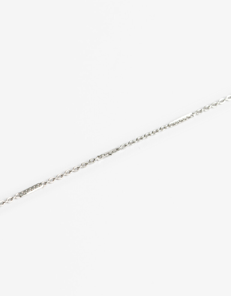 Collares Cortos Metal Collar De Cadena Acero - Plateado