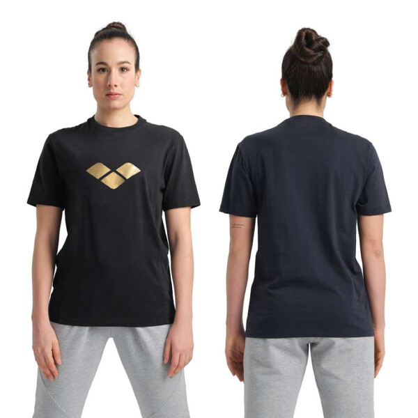 Remera Deportiva Unisex Arena Gold Short Sleeve Tee Negro