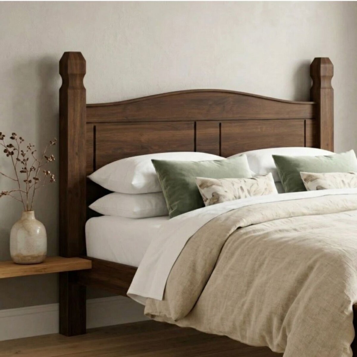 Respaldo 2 plazas Madera Maciza 140cm - Linea Mexicana - Oscuro 
