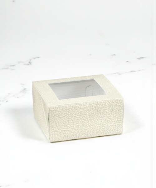 Caja c/visor 12x12x6 cm. - PELLE BIANCO Caja c/visor 12x12x6 cm. - PELLE BIANCO