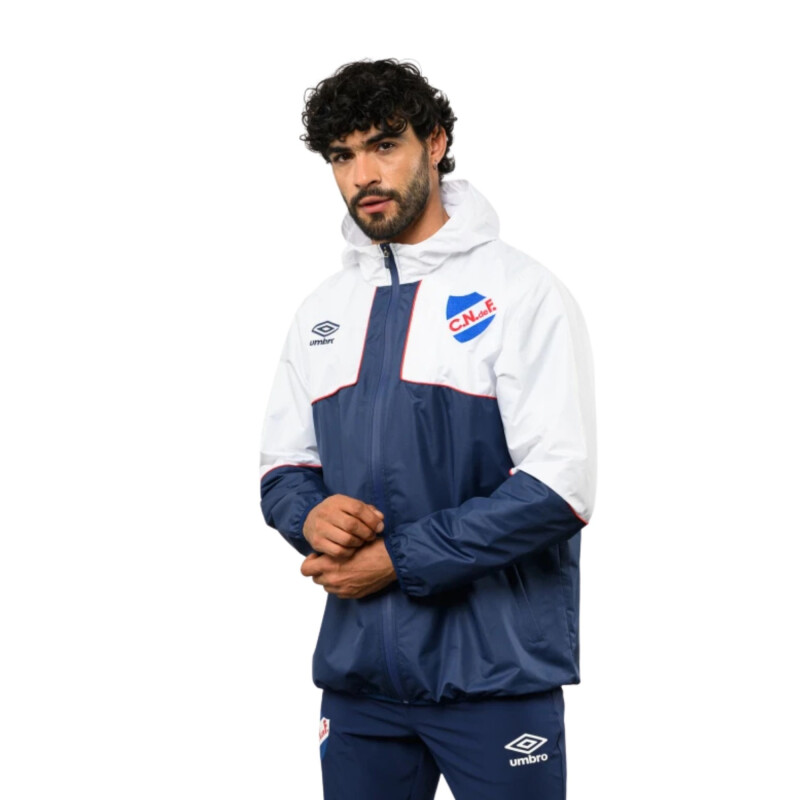 Campera De Lluvia Umbro Drift Hombre NU143107 Blanco-azul