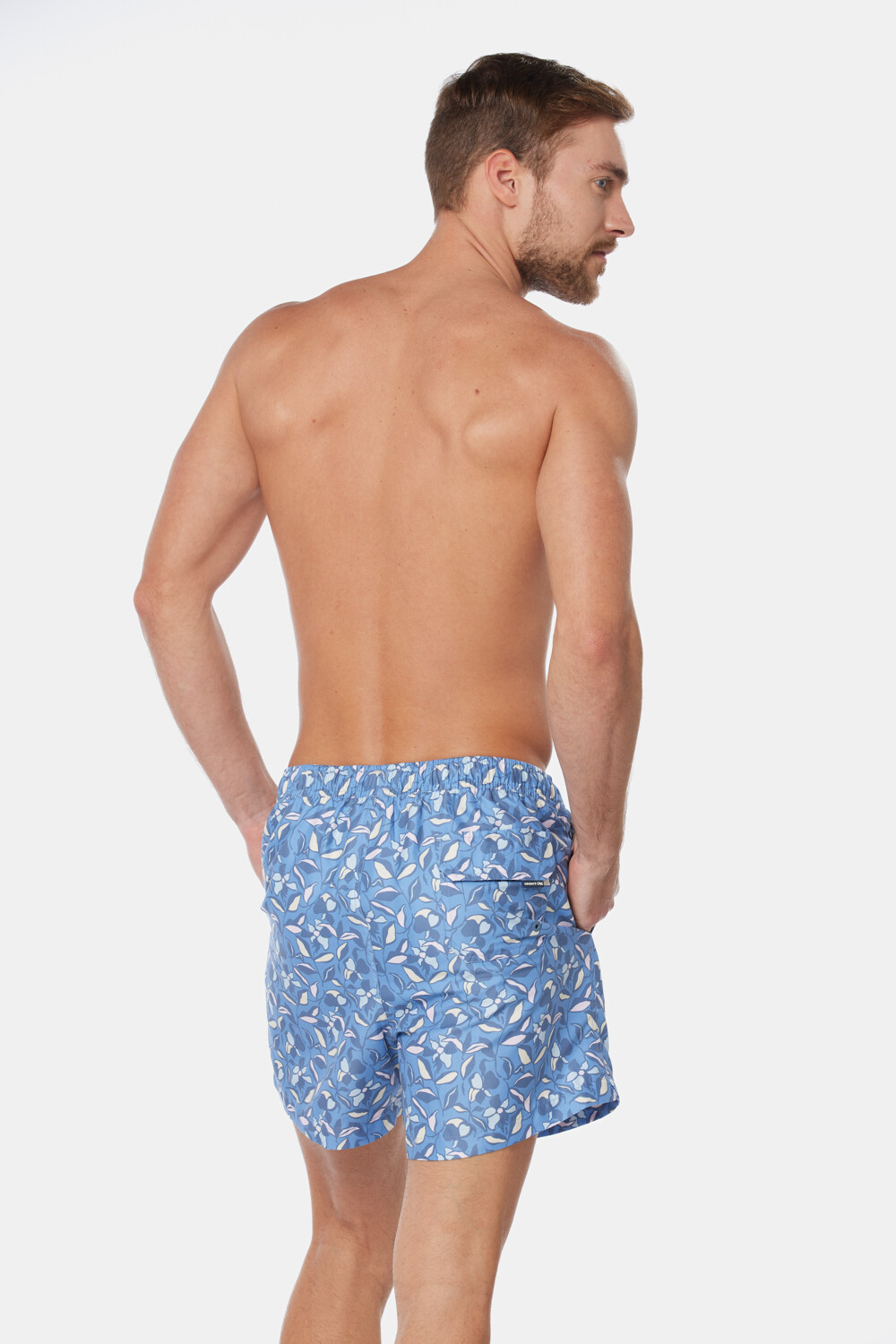 SHORT DE BAÑO ESTAMPADO Azul