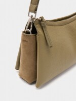 Bolso Bandolera Con Textura Efecto Piel caqui