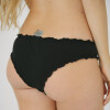 Vedetina Cata – Algodón suave con frunces, sexy y divertida Negro