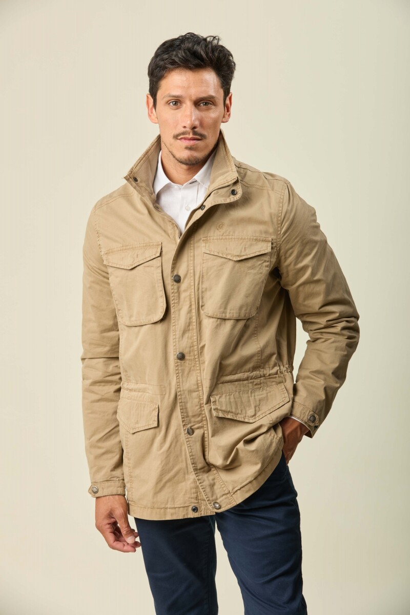 Campera Safari Algodón - Beige 