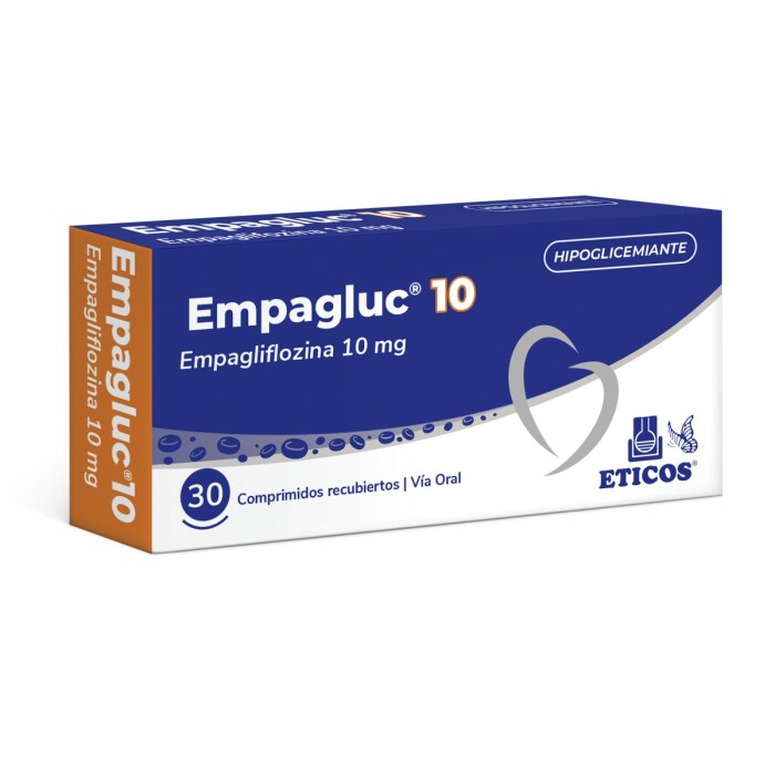 EMPAGLUC 10 MG CJ X 30 COMP. REC. única