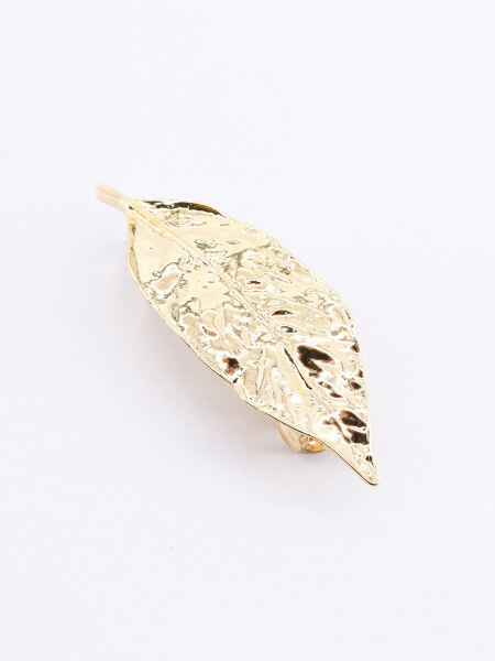 BROCHE HOJAS DORADO