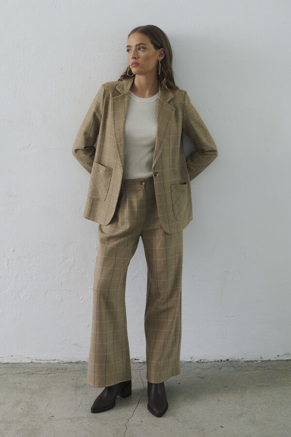 BLAZER SCOZZESE BEIGE