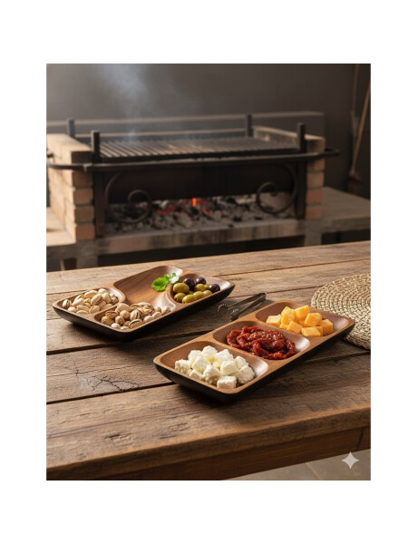 COPETINERO 3DIV EXT.COL.NEGRO 20X9X2.5CM MAD ACACIA COPETINERO 3DIV EXT.COL.NEGRO 20X9X2.5CM MAD ACACIA