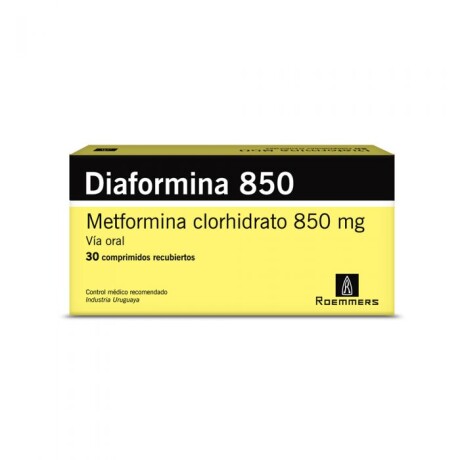 Diaformina 850 mg 30 comprimidos Diaformina 850 mg 30 comprimidos