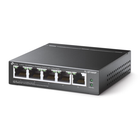 Tp-link - Switch TL-SF1005P. 5 Puertos RJ45 10/100 Mbps. 4 Puertos Poe. Plug And Play. Carcasa de Me 001