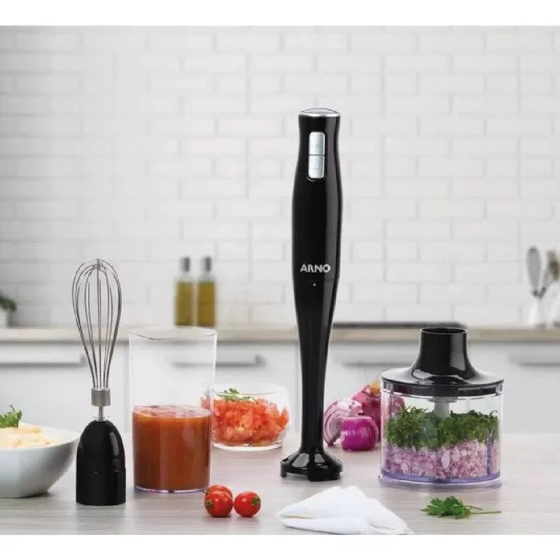 Mixer Arno 3 en 1 + vaso medidor | De acero inoxidable | Color negro. Mixer Arno 3 en 1 + vaso medidor | De acero inoxidable | Color negro.