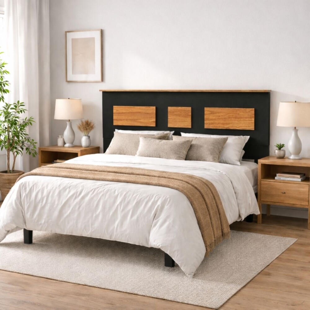 RESPALDO QUEEN/2 PLAZAS NEGRO