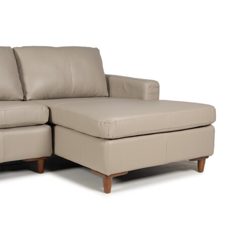 Rinconera Sevilha - Cuero Natural - Chaise Derecho 1011 (Granizo)