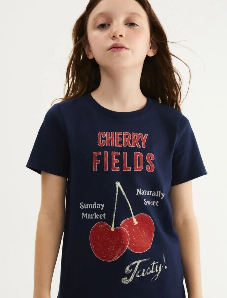 BLUSA MANGA CORTA INFANTIL CON ESTAMPA BLUSA MM FEM
