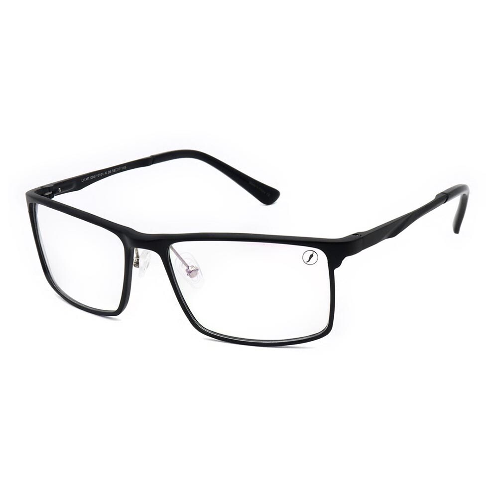 Lentes De Vista Grau Cuadrado De Aluminio Negro/Negro