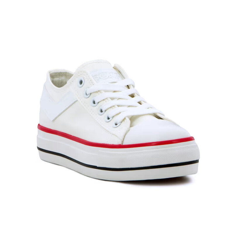 Championes Pony plataforma Casual Classic Mujer Blanco-Blanco