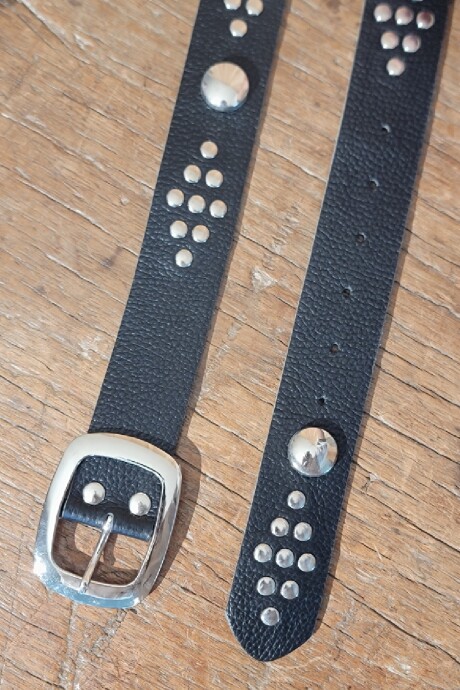 Cinto Snake Negro Plata