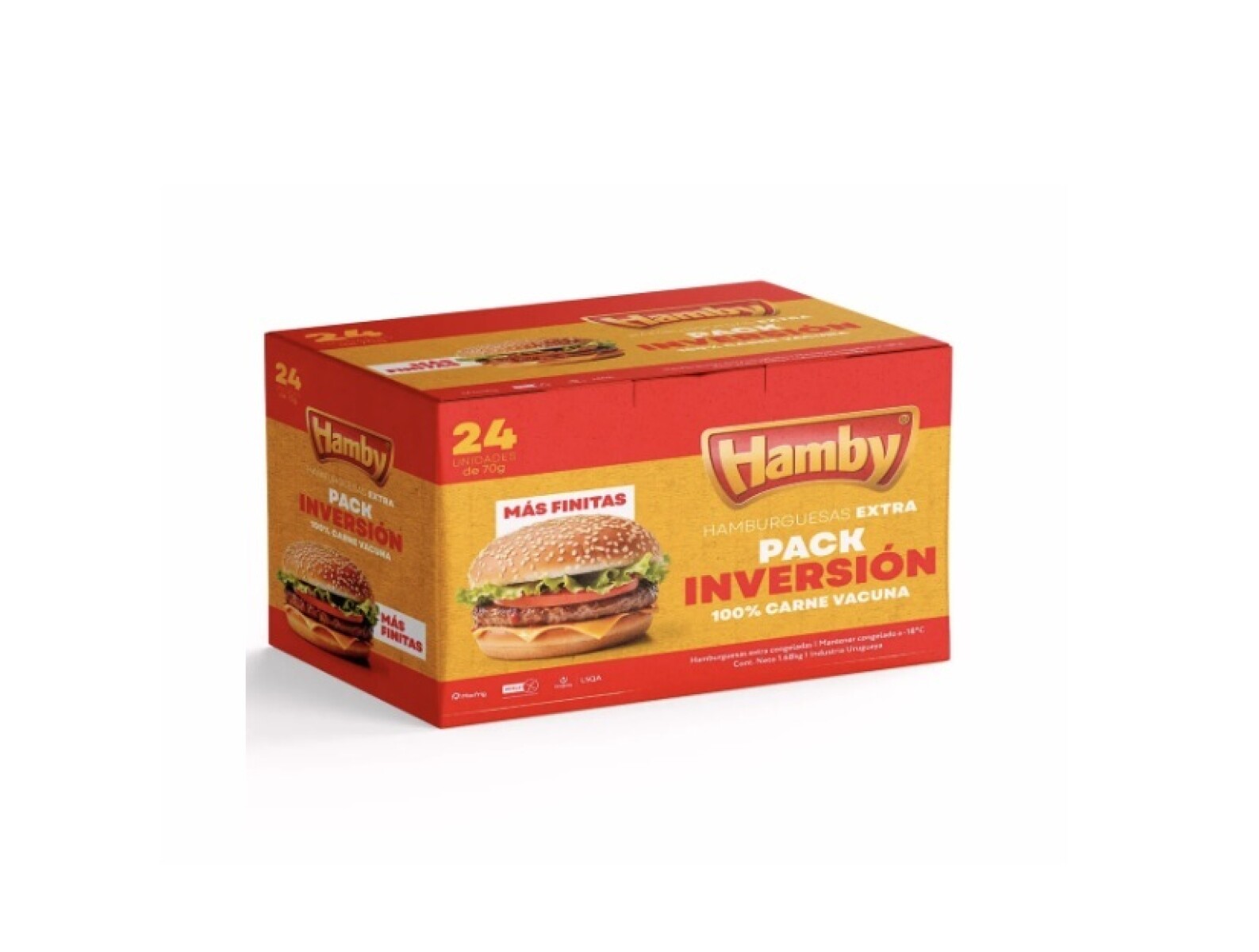 HAMBURGUESAS HAMBY X 24 PACK INVERSION 1,68KG 