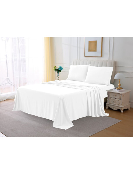 JGO SABANA ALG 300H FULL 140x190+30CM BLANCO JGO SABANA ALG 300H FULL 140x190+30CM BLANCO