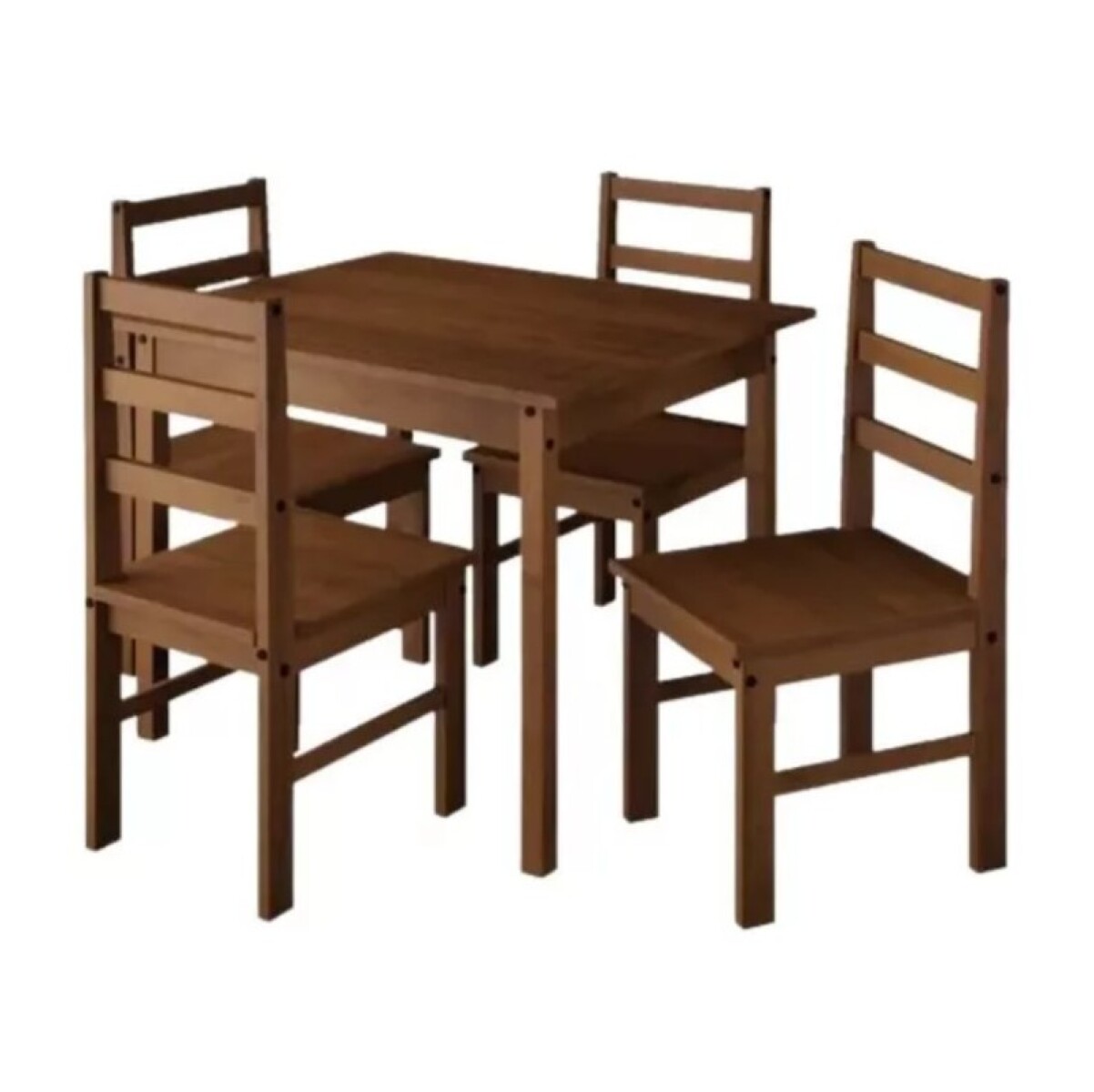 JUEGO DE COMEDOR MESA + 4 SILLAS CERA CORONA IMBUIA 