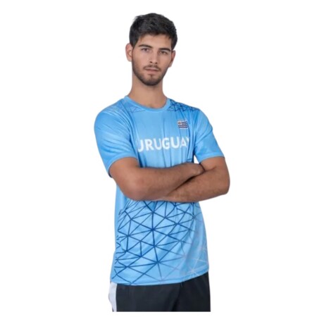 Remera Uruguay Red EL-URU185580-18 Poliester CELESTE