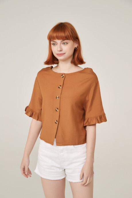 Blusa Cenobia Marron Medio