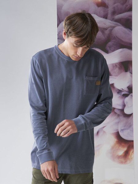 T-SHIRT TAZ PIQUE L/S MARINO