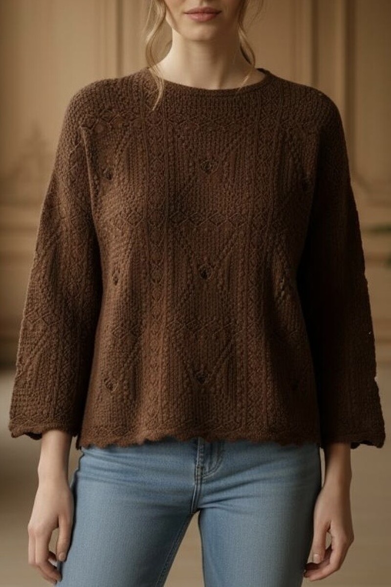 Sweater Textura - Chocolate 