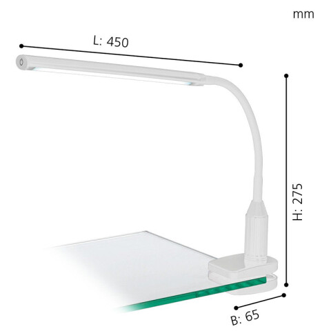 Lámpara c/pinza LED blanco 4,2W 4000K dimer LAROA EG2077
