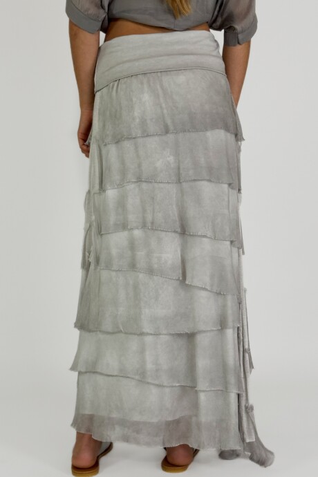 POLLERA GIULIANA Gris Claro