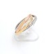 Anillo triple alianza en 3 tonos de oro 18k una de ellas con brillantes Anillo triple alianza en 3 tonos de oro 18k una de ellas con brillantes