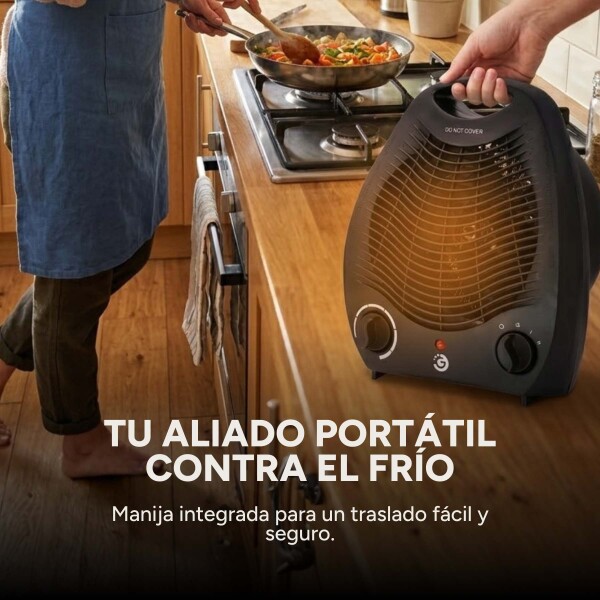 Caloventilador Goldtech 2000W 220V 2 Modos Frío Calor Negro
