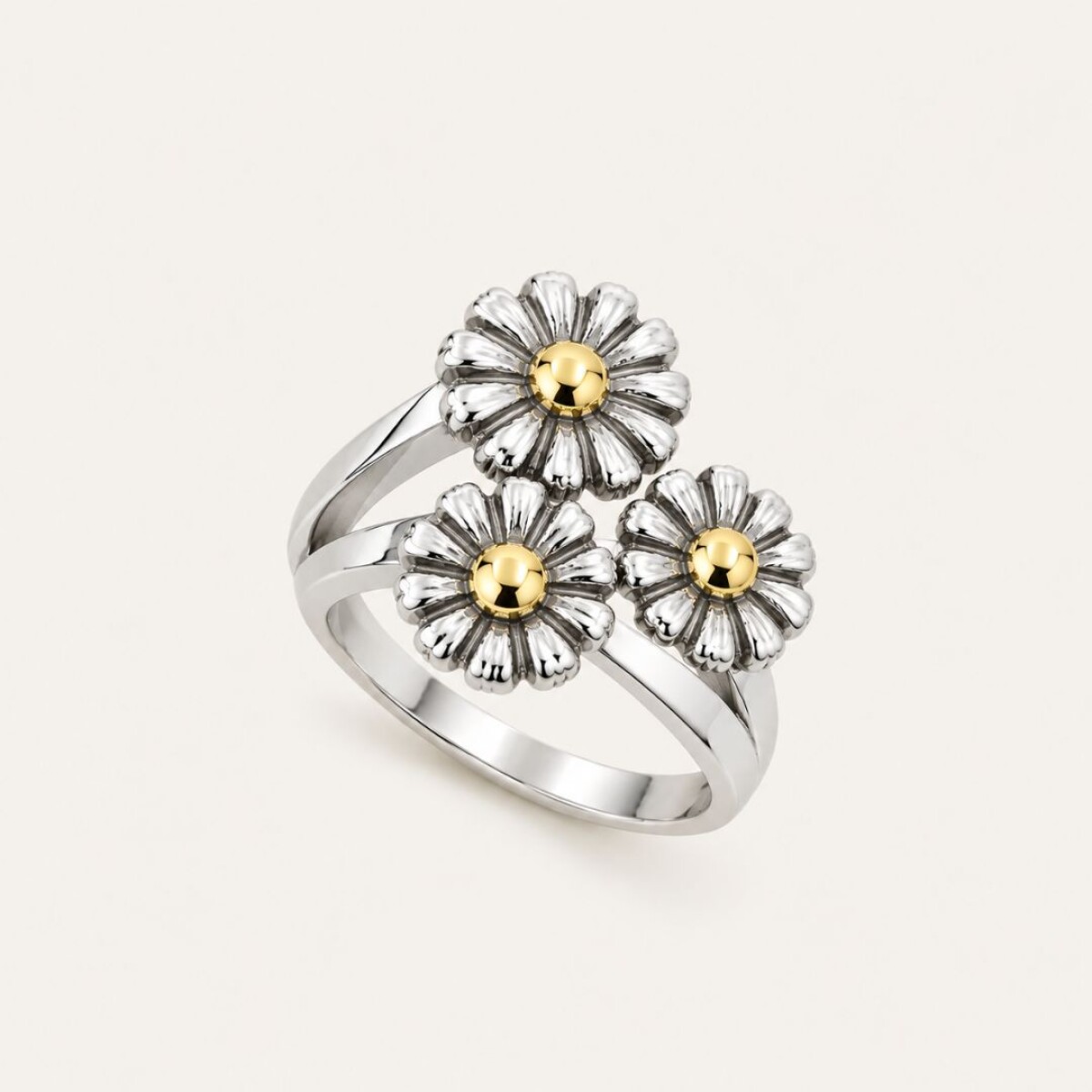 Anillo Margarita - Plata y Oro 