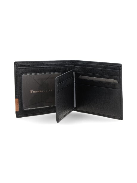 Billetera Cuero Con Grifa Negro