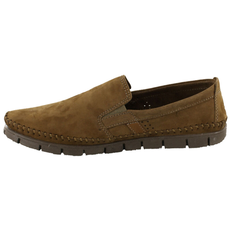 Zapato de Hombre Freeway Rutero Casual Marrón Alga (Nobuk)