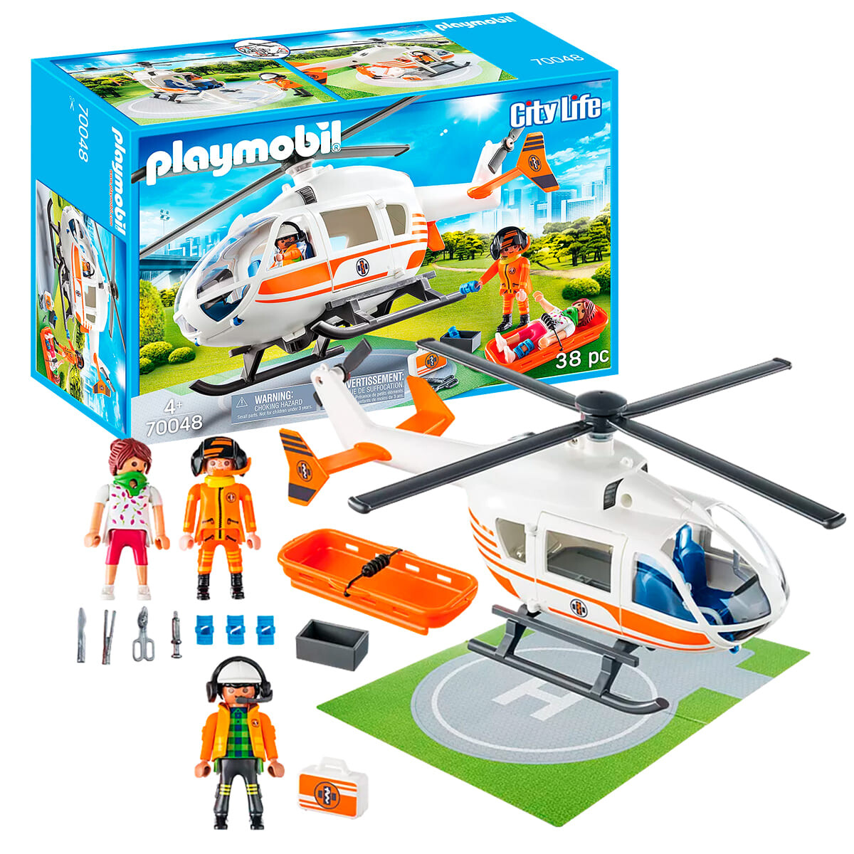 Playmobil 70048 Helicóptero Médico City Life 38pcs 