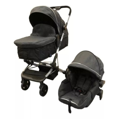 Cochecito Para Bebe Con Cuna Móvil Y Moisés 3 En 1 - Tinok Gris Oscuro