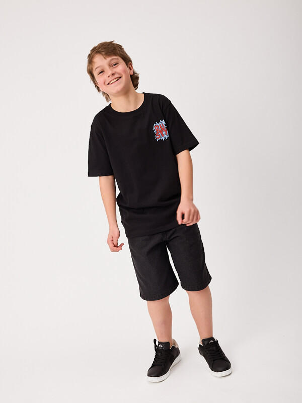 T-SHIRT BURNITA TEEN RUSTY Negro