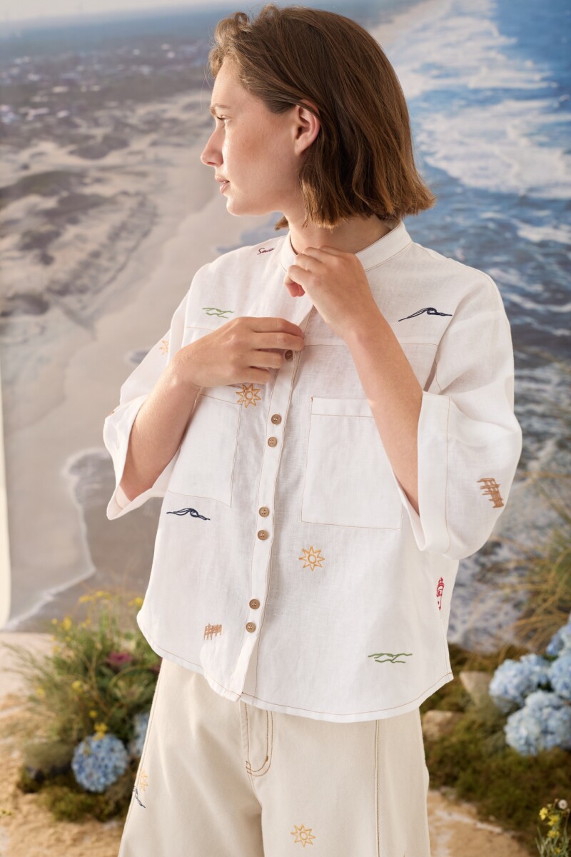 PRE VENTA CAMISA ALA DETAIL Blanco
