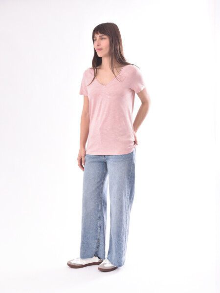 REMERA BASICA VALEN ROSADO