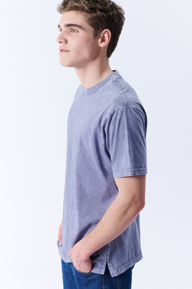 Remera Lavada Azul Piedra