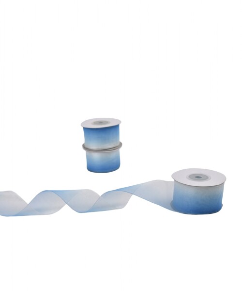 Cinta organza degrade - 23 mts AZUL