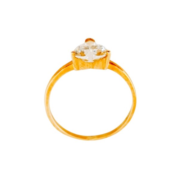 Anillo Corazón-Oro bajo-Piedra zirconia-AN8019 conpiedra