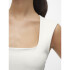 VMMILLION SL SQUARE NECK TOP JRS NOOS SNOW WHITE