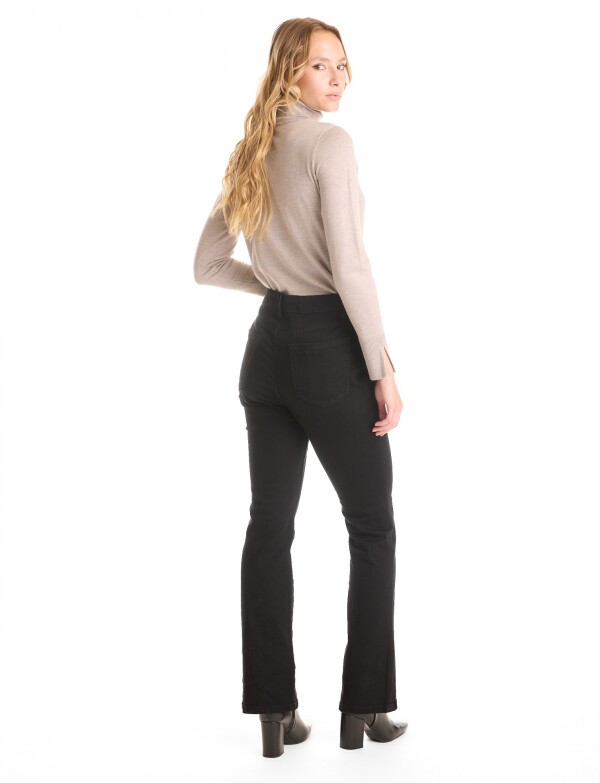 Jean Bootcut Botones NEGRO