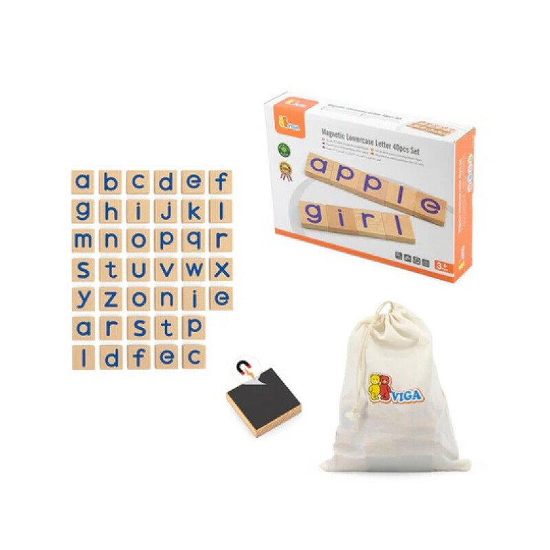 Viga - Juego de 40 letras minúsculas magnéticas Viga - Juego de 40 letras minúsculas magnéticas