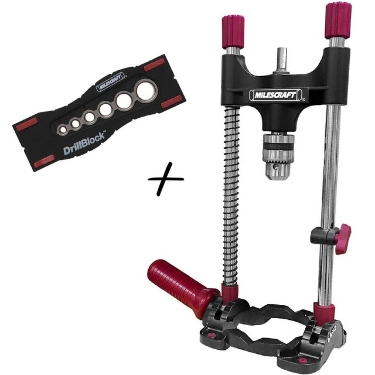 Combo Accudrill Soporte Taladro Prensa Banco Portatil, Drill - NEGRO 